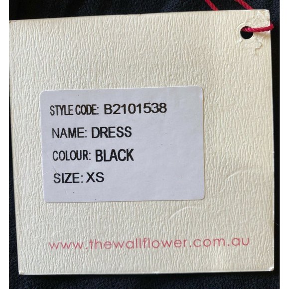 NWT The Wall Flower XS Women Dress Black Pink Lace-Up Tie V Neck - Picture 4 of 5